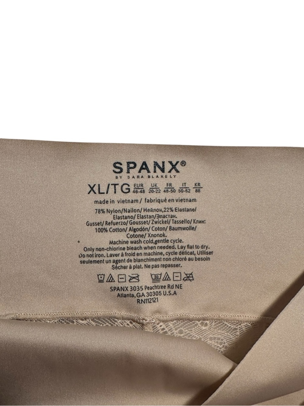 SPANX Undie-Tectable Lace Hi-Hipster Panties Nude XL Smoothing - Picture 4 of 6